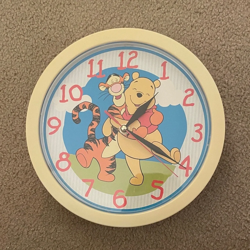Vintage Disney Pooh & Tigger Battery Operated Wall Clock